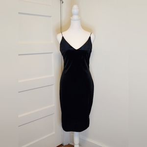 Crystal Sky Black Velvet Little Black Dress, Size M, NWOT